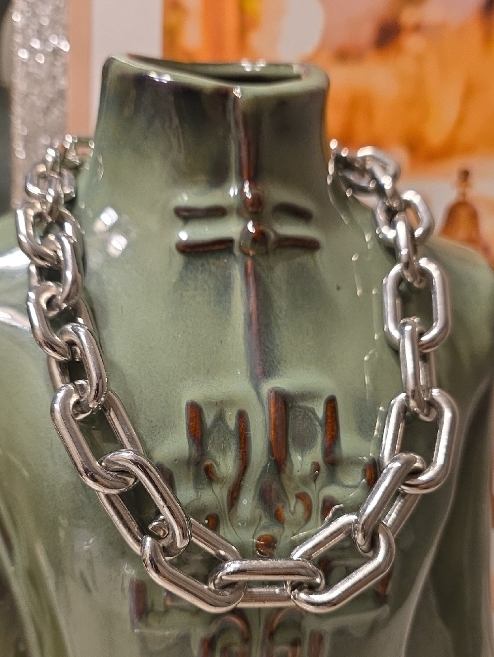 Chunky Silver Link Chain Necklace
